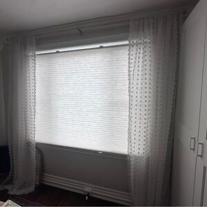 Chic White Sheer Textured Curtains